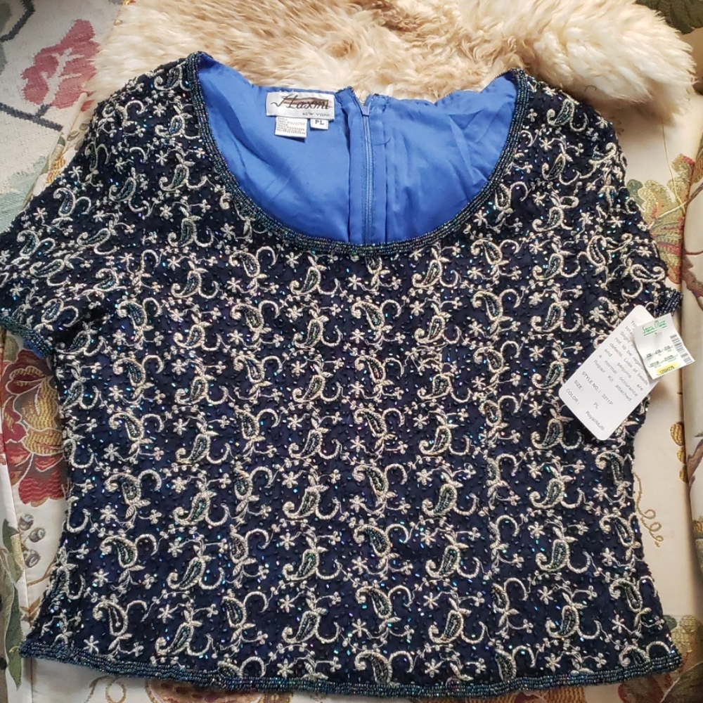 Beautiful Sequins  blue top